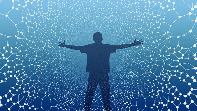 map of Germany with digital network connections between major cities